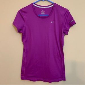Nike Women’s Miler Short Sleeve Purple Medium